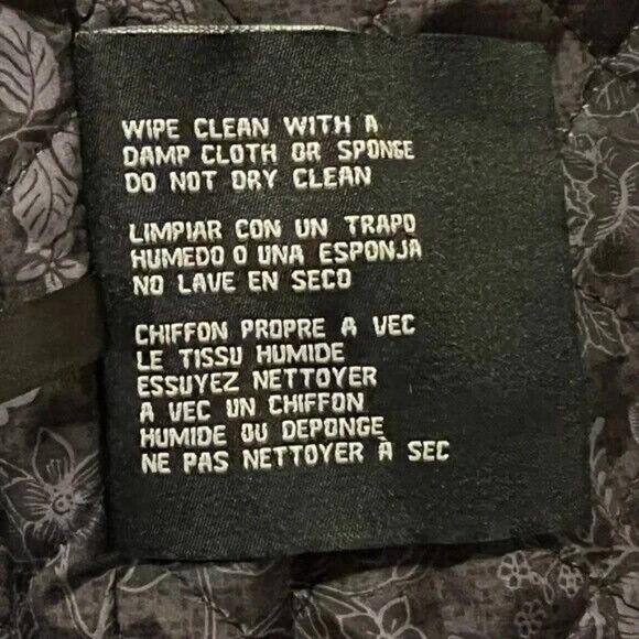 GUESS Womens Faux-Leather Moto Jacket Black Extra Small NWT - Picture 8 of 9